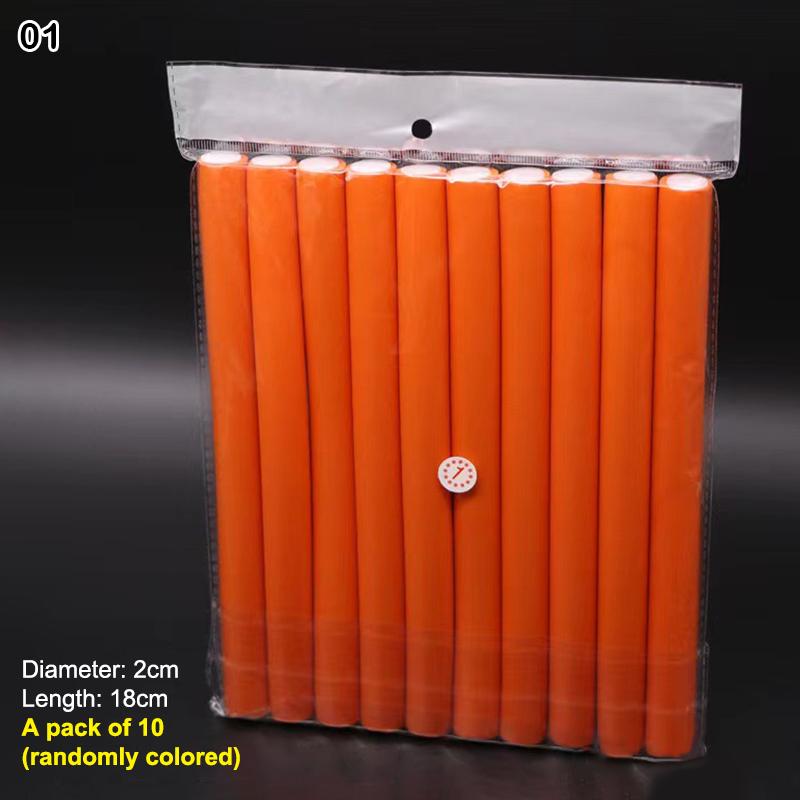 10Pcs Flexible Hair Curling Heat-Resistant Rod 18Cm Hair Curler Makers Soft Foam Twist Hot Perm Ironing Hair Salon Styling Tools