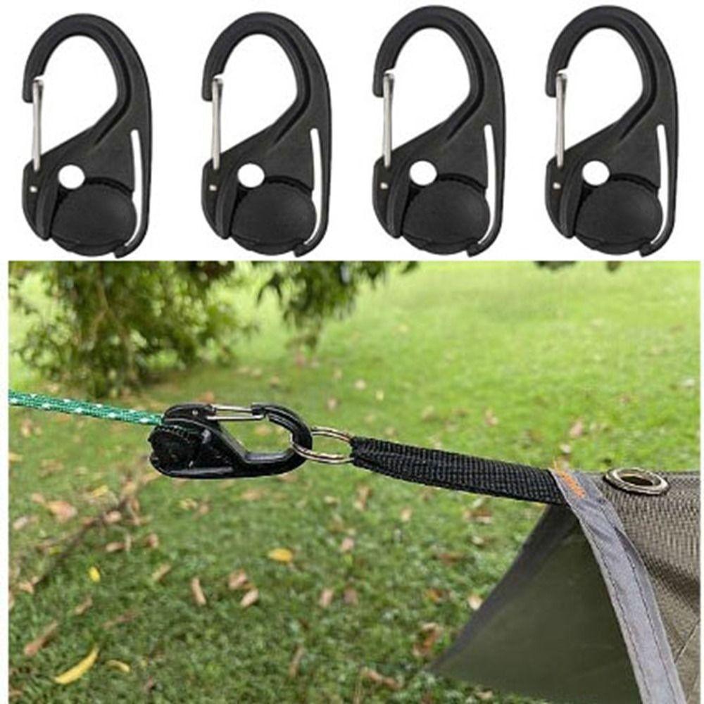 1/2/5pcs Black Rope Tightener 66*34mm Hanging Rope Hook New Cast Hooks  Outdoor Tools