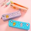 Silicone Zip-Up Pencil Case, Stationery Organiser,Diy Cartoon Pencil Case,Suitable For Primary And Secondary School Pupils