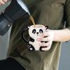 Adorable Panda Shape Cup Premium Ceramic Water Mug for Restaurant Dessert Shop Desktop Decoration Drinkware Gift for Friends