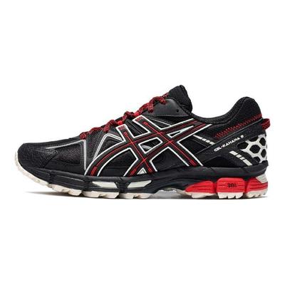 Gel-Kahana 8 Scarpe da Allenamento e Running Basse alla Moda e Comode in Tessuto e Pelle Sintetica Uomo sneaker Nero Rosso 1011B109-004