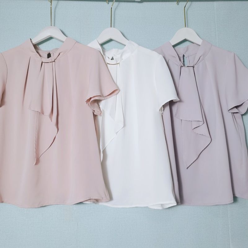 Export Japanese Single Tail Goods round Neck Pullover Long Sleeves Shirt Women's Stylish Business All-Matching Shirt Bottoming Shirt Small