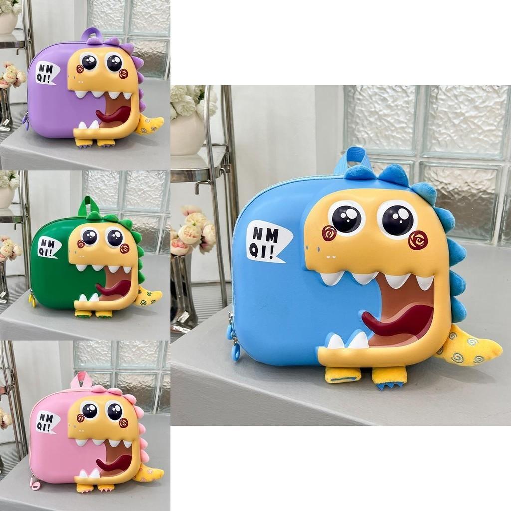 Cute Dinosaur Baby Shell Backpack Lightweight Cartoon School Bag For Kids In Pink Green And Blue
