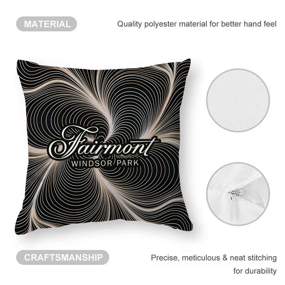 Наволочка Fairmont H-Hotels & Resorts Антипылевой клещ Подушка Невидимая молния Шелковистый короткий плюш Наволочка для диванной подушки 12x12Inch