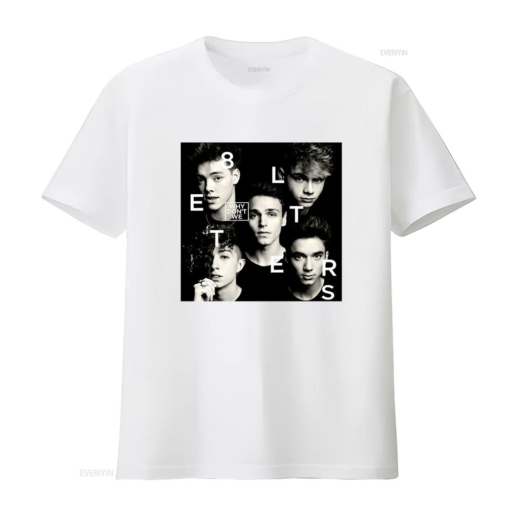 Why Dont We T Shirt Concert 8 Letters Tour Boy Band Member Faces Adult 2xl Vintage Unisex Designer Clothes Fashion