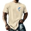 Men's Vintage Texture Printed Short Sleeve T Shirt Loose Fit Casual Summer Daily Wear Top Lightweight Breathable Fabric