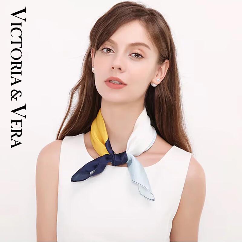 VICTORIA&VERA Elegant Mulberry Silk Printed Scarf V825ZS99