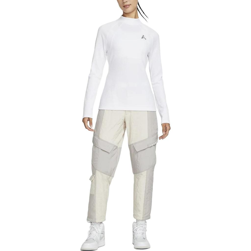 Jordan T Shirts Women's White Crew Neck Moderate Straight Fit DV1421-100