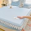 Summer Cool Ice Silk Lace Mat Set: Bean Ice Mat, Bed Sheet, and Mattress Protector with Free Shipping.