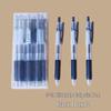 12-Pack Clickable Ballpoint Pens with 0.5mm Refillable ST Needle Tip for Exams, Black Water-Based Ink