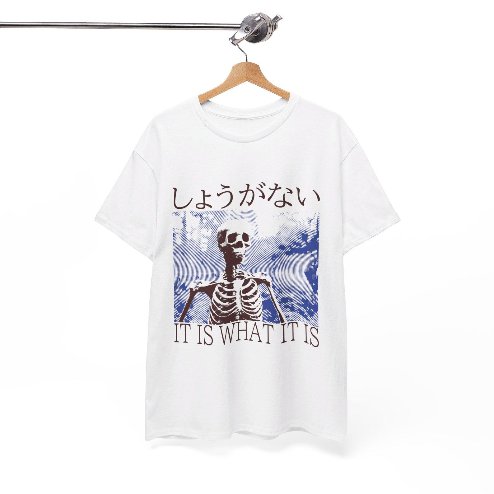 It Is What It Is Skeleton Funny Japanese T-Shirt 3XL