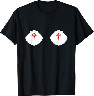 Camino De Santiago Pilgrim Way of Saint James Scallop Shell TShirt Short Sleeve Casual 100 Cotton T Shirt