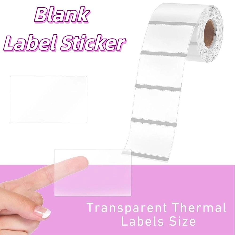 230Pcs Transparent Blank Label Sticker DIY Thermal Printing Paper Name Tag Sticker  Classroom