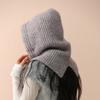 Balaclava hat retro one-piece hat versatile autumn and winter warm and cold scarf hat integrated shoulder and neck scarf