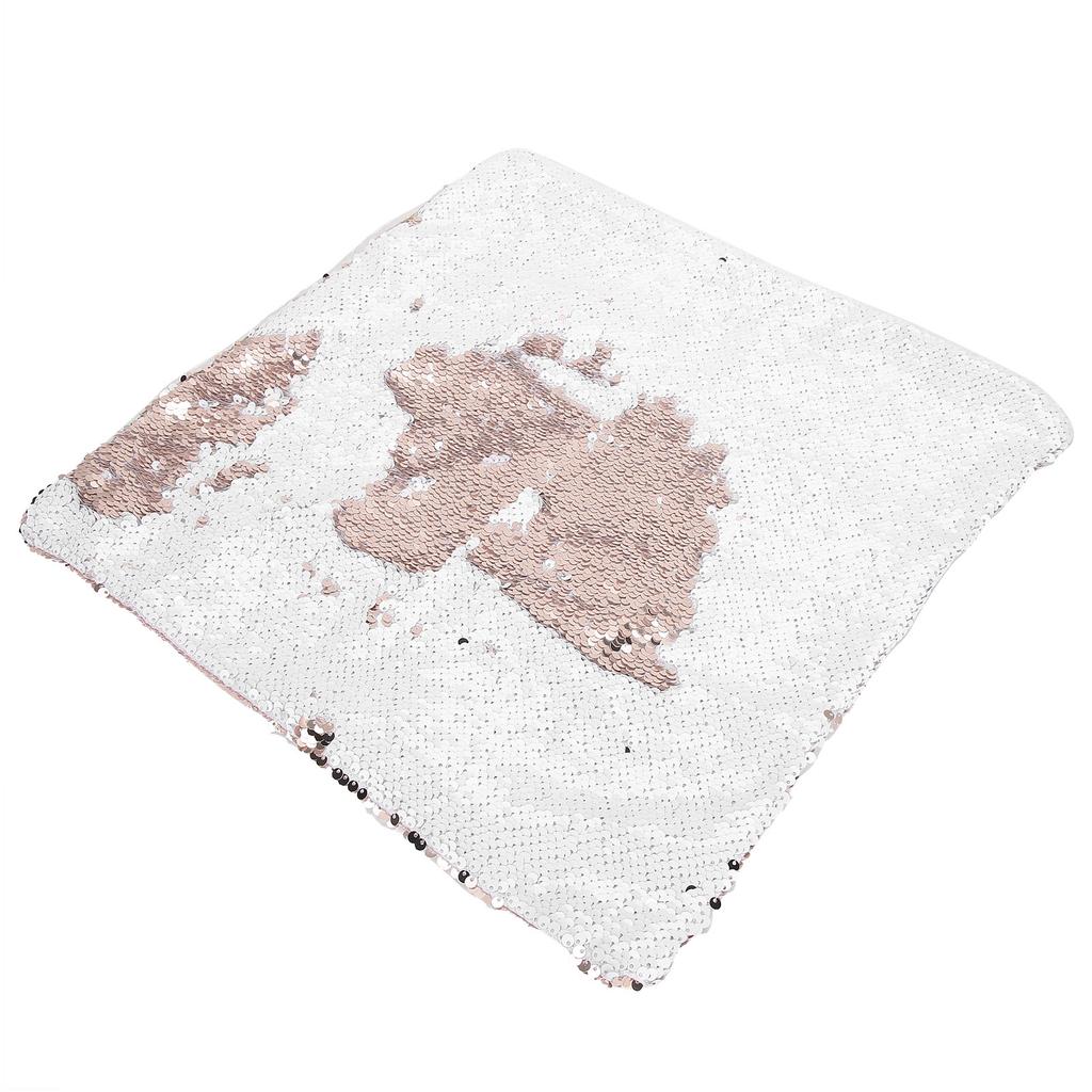 Pillow Case Sequins Suede Fabric Cushion Covers with Zipper for Home Sofa Bed Decoration