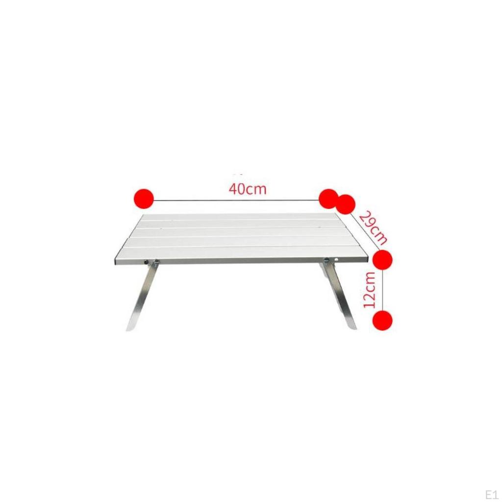 Aluminum Sliding Top Table Foldable Folding Camping Sturdy and Stable for Picnic, Fishing,