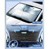 Portable Ford Explorer -2024 2025 Windshield Sunshade Umbrella With Bag, 2 In1 Ice Crystal Durable Compact Shade Umbrella UPF50+ UV Front Window Heat