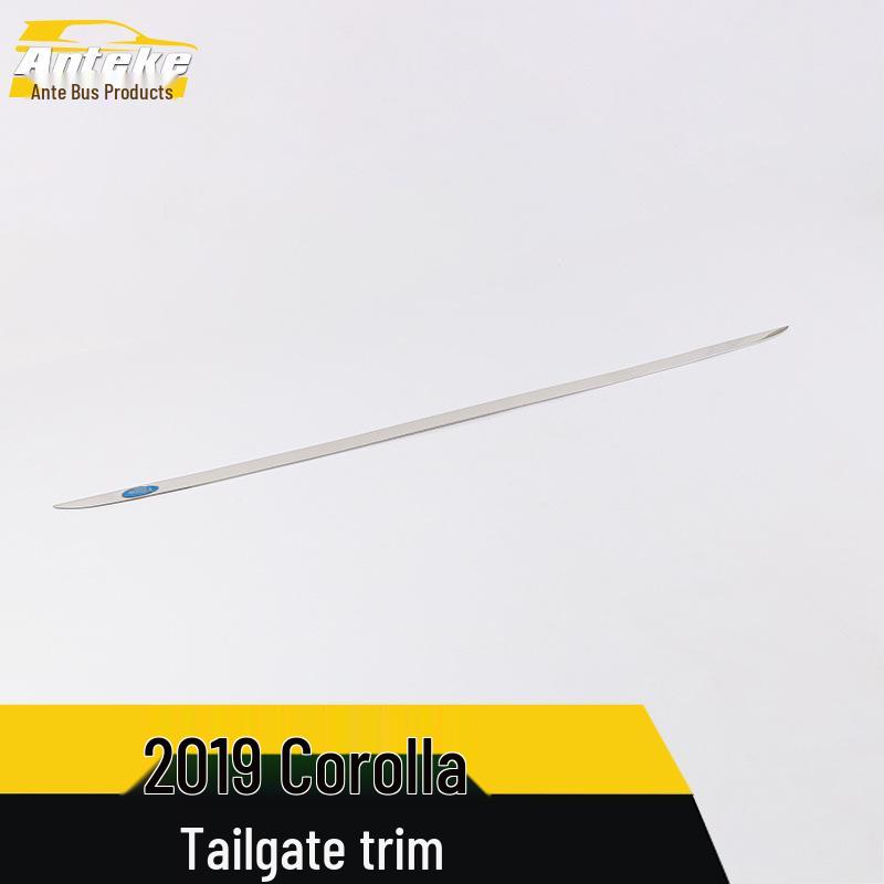 19 Corolla Tailgate Trim & Trunk Anti-Collision Bright Strip Exterior Accessory
