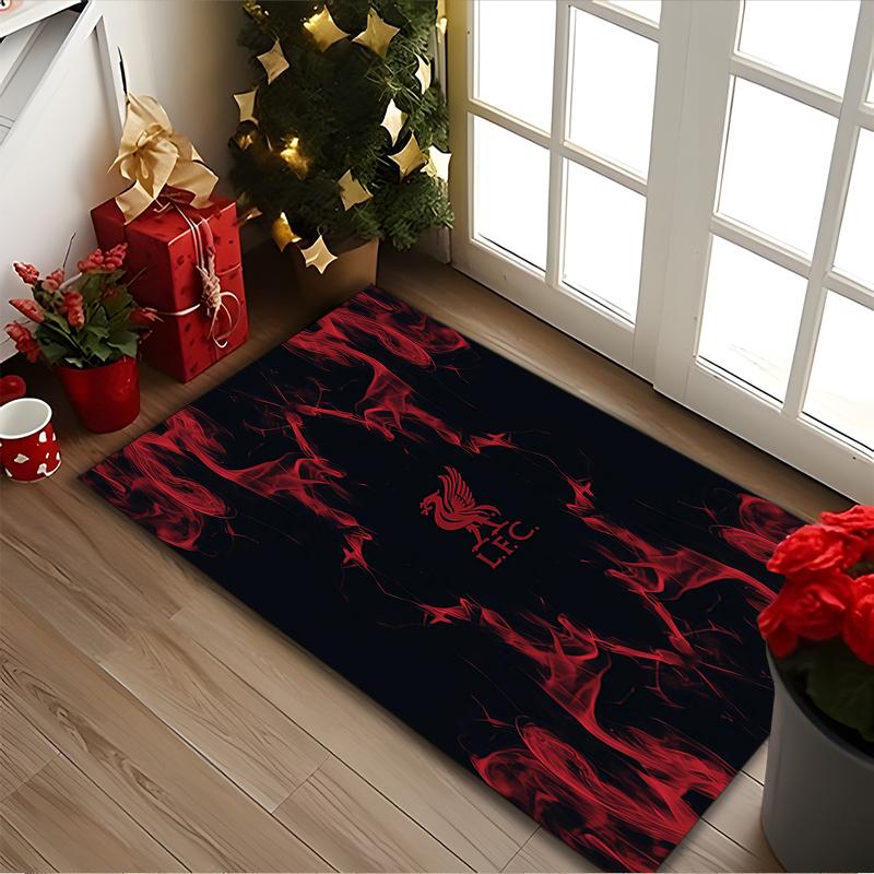 1 Stück Teppich für den Boden, geeignet für das Büro, Liverpool FC Teppich, Vielseitiger bedruckter Stuhlunterleger, Langlebiger Teppich für das Sofa zu Hause