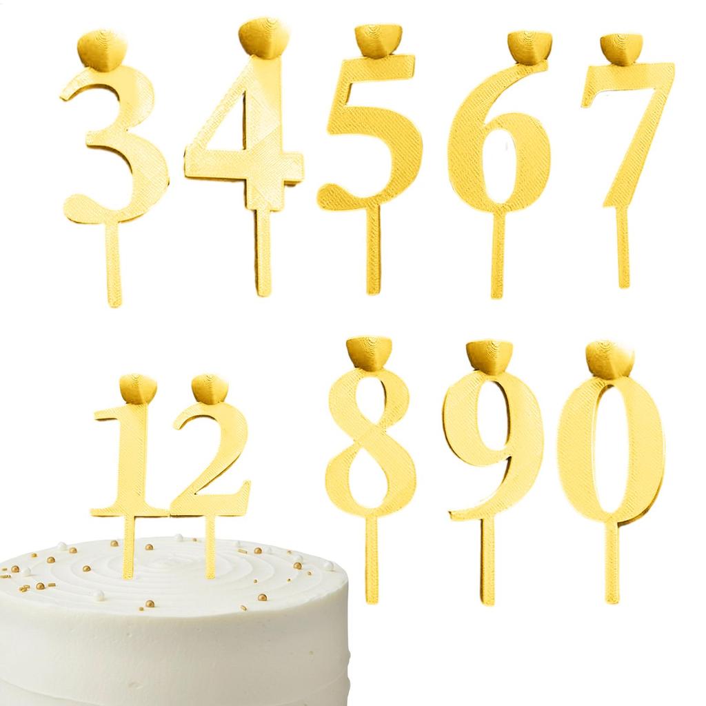 Zahlenkerzenhalter-Set 10 Stück Geburtstag Zubehör Feiertags-Kuchenaufsätze Für Partyplaner Heimbäcker Einzelhandel Ruhestand
