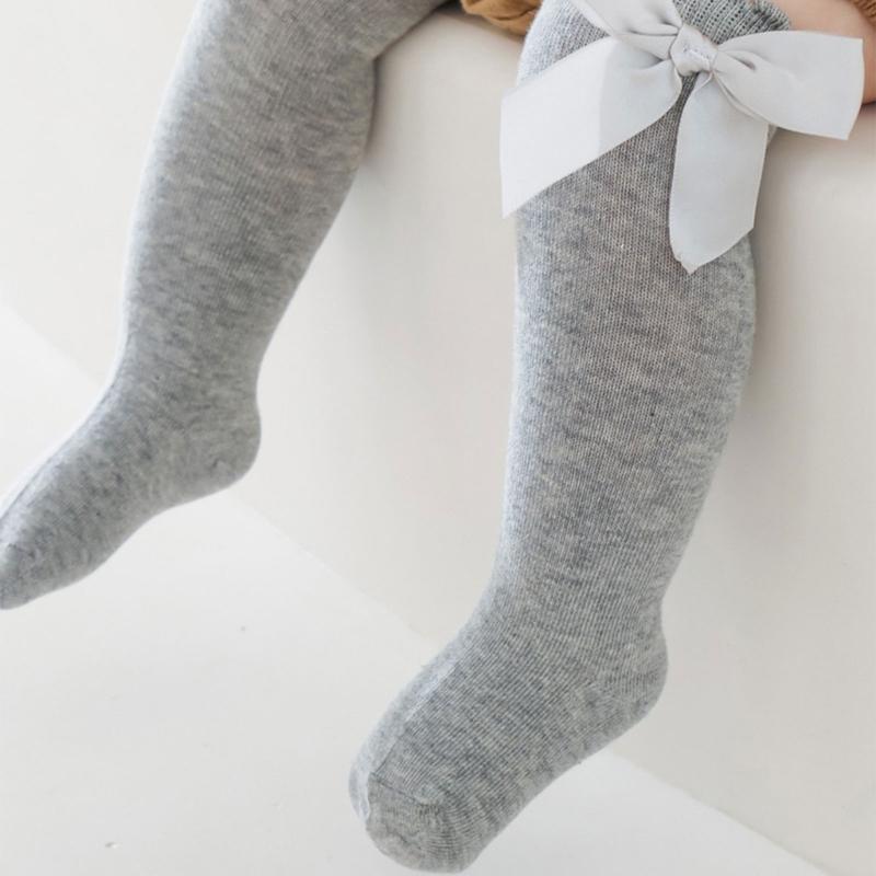 6 Pairs Long Boot Socks Leg Warmer Stockings Calf Socks for Baby Kids Bowknot Design Over Knee Stockings Child Socks