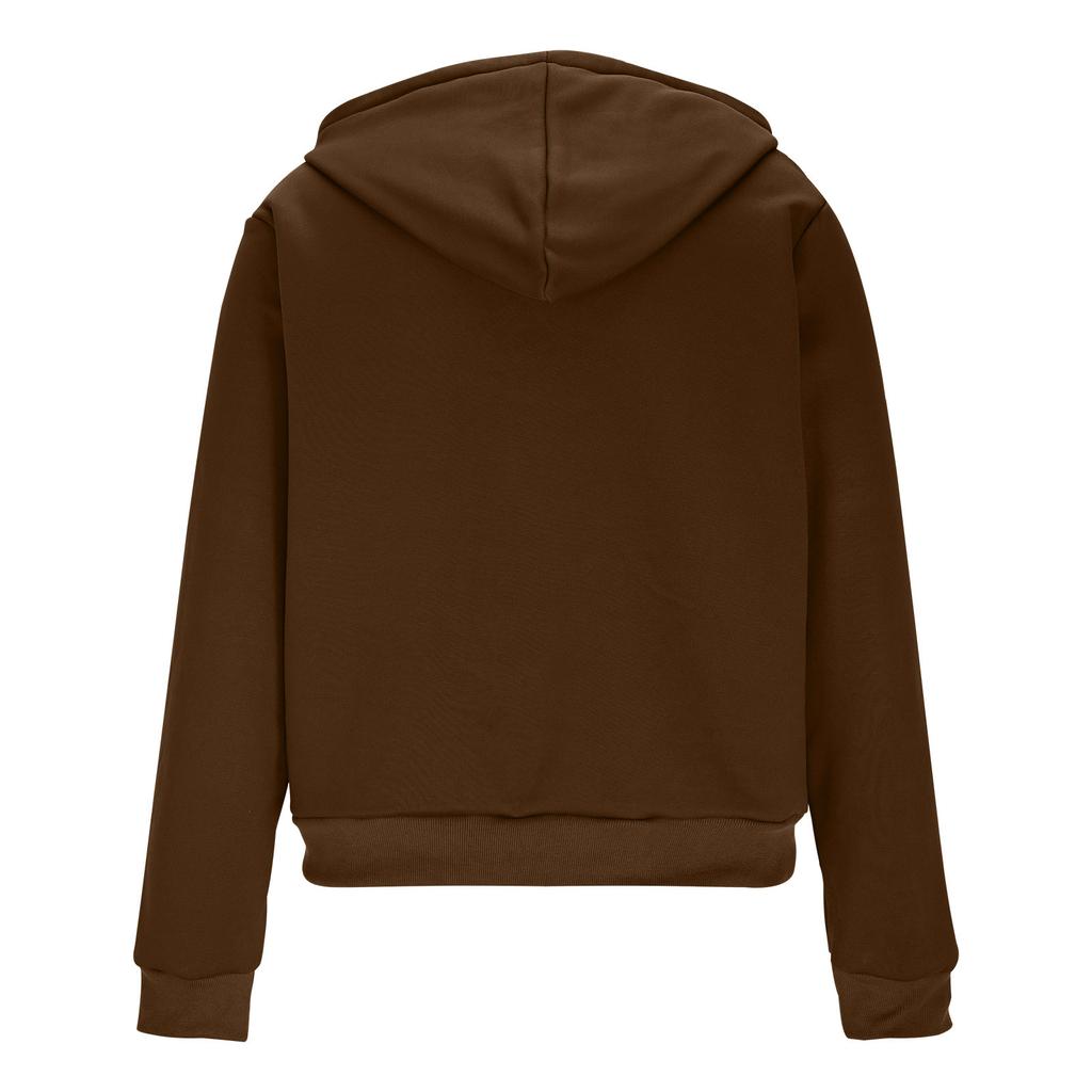 Herren Fleece Kapuzensweatshirt, Lässiges Langarm-Cardigan-Sweatshirt