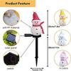 Solar-Powered Outdoor Christmas Snowman Garden Lights