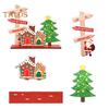 Christmas Table Sign Wooden Snowman Santa Reindeer Xmas Tree Ornaments Merry Christmas Decoration for Home Party DIY Decor
