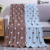 Split Tone Heart Cartoon Anime Print Flannel Blanket Soft Warm Throw for Kids Bedroom Sofa Bed Christmas Office Car