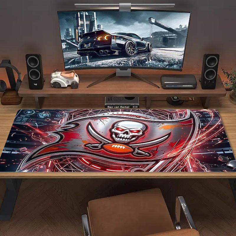 Tampa Bay Buccaneers2 Druck Kissen Rutschfest Laptop Tablet Großes Mauspadd XXL Matte Mini-PC Spielmatte Mit Verriegeltem Rand