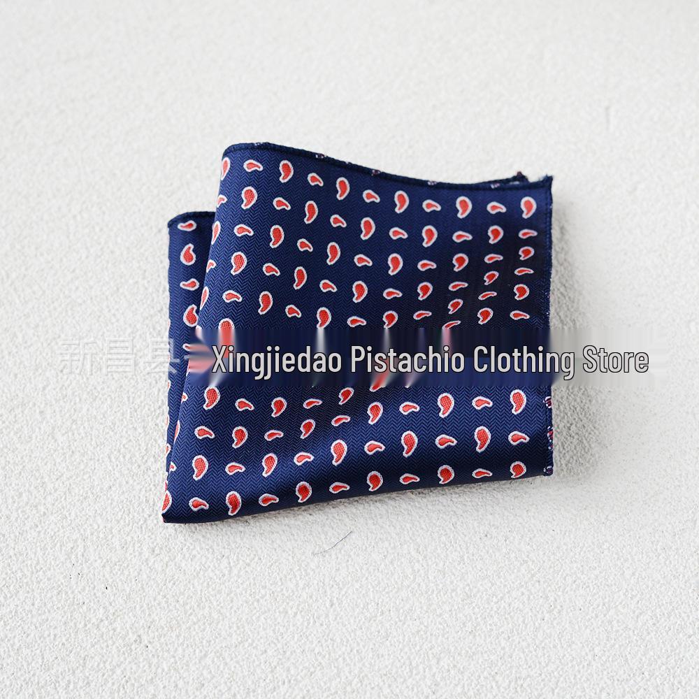 Britischer Retro-Blumen-Einstecktuch: Herren Business-Anzugtaschentuch im koreanischen Stil Formale Kleidung Accessoire
