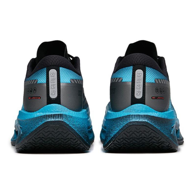 ANTA Hao Rise 1 Running Shoes Men's Low top Black/Chlorine Blue/Nano Silver Sneakers 112255599A-3
