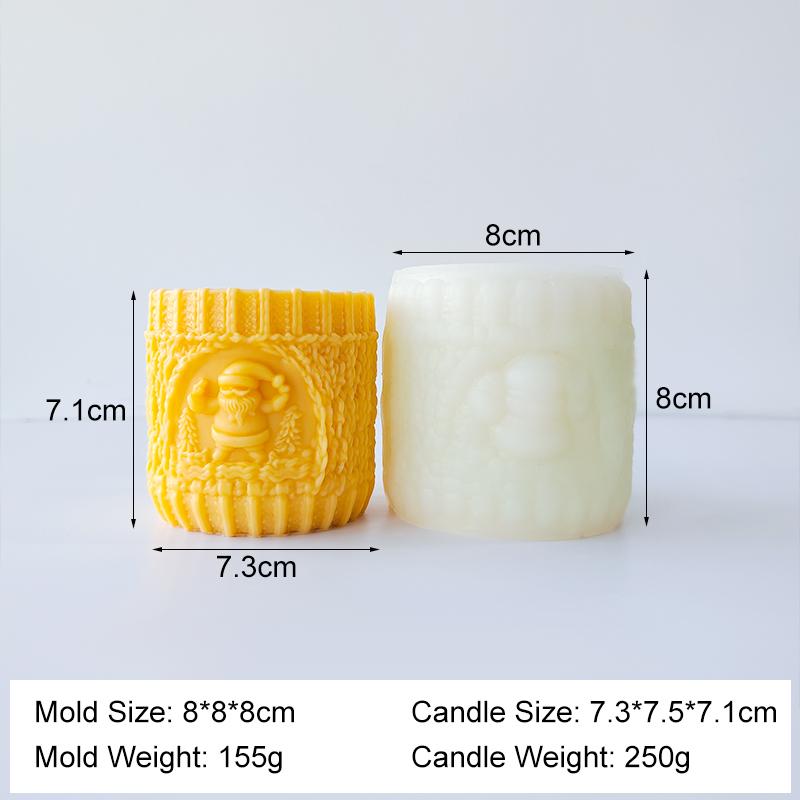 

Рождественская серия Дед Мороз Олень Рельефная силиконовая форма Ручная работа Ароматическая свеча Гипсовая форма для смолы Формы для изготовления рождественских свечей