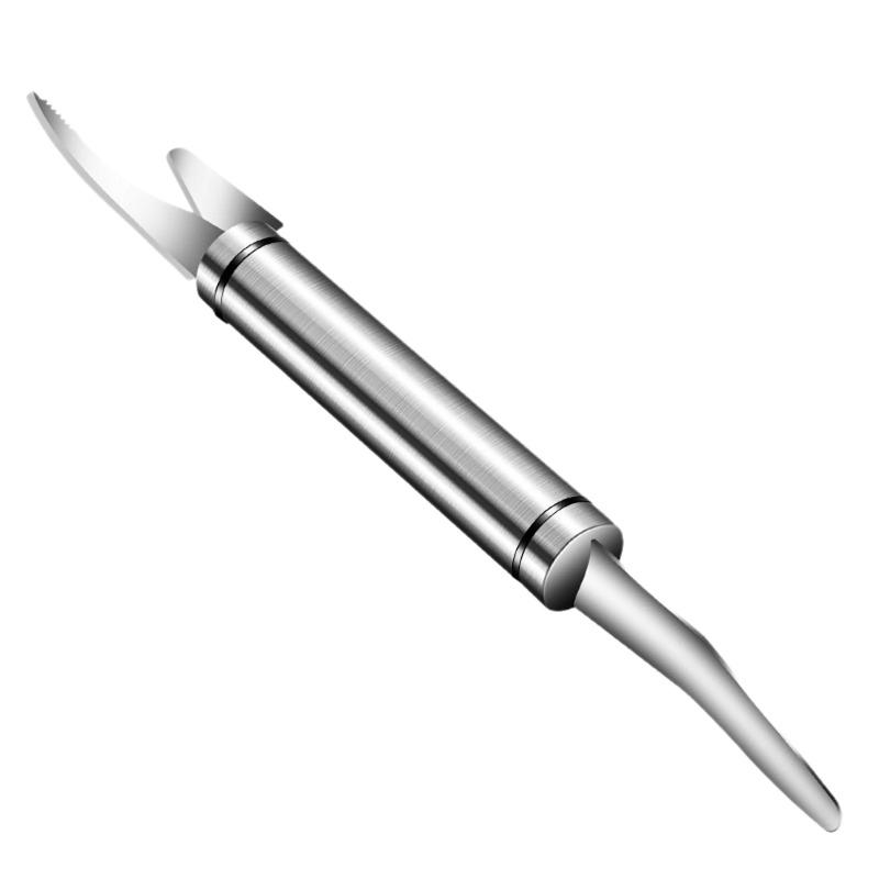 1PC Peel Shrimp Tool 6-In-1 Multi Functional Stainless Steel Shrimp Peeler Shrimp Line Cutting Scraping Digging Fish Scale Knife