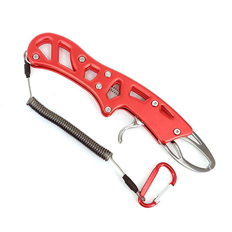 

Fish Lip Gripper Aluminum Alloy One Hand Operation Easy Control Portable Fishing Lip Grabber червоний