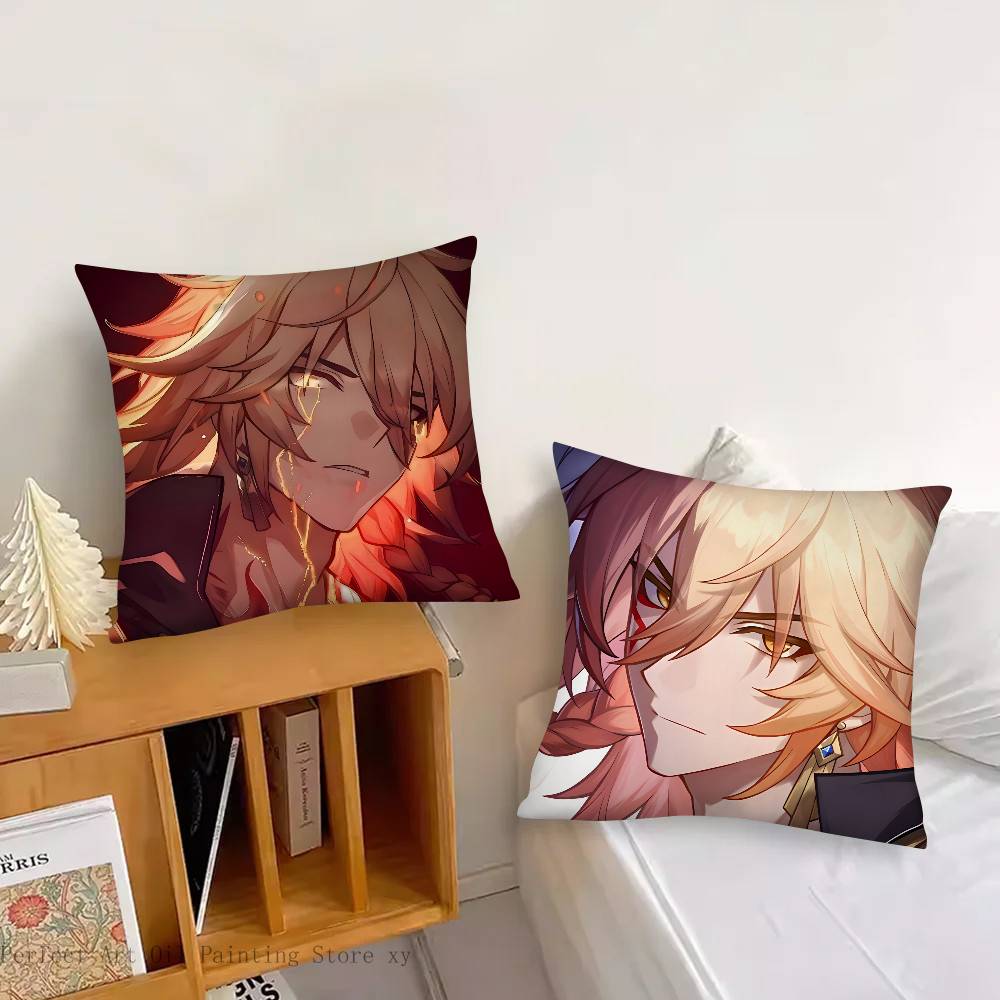 1pc Game Honkai Star Rail Anime Mydei Pillow Case Fashion Square Pillowcase Bedroom Sofa Room Ins Decoration Leisure