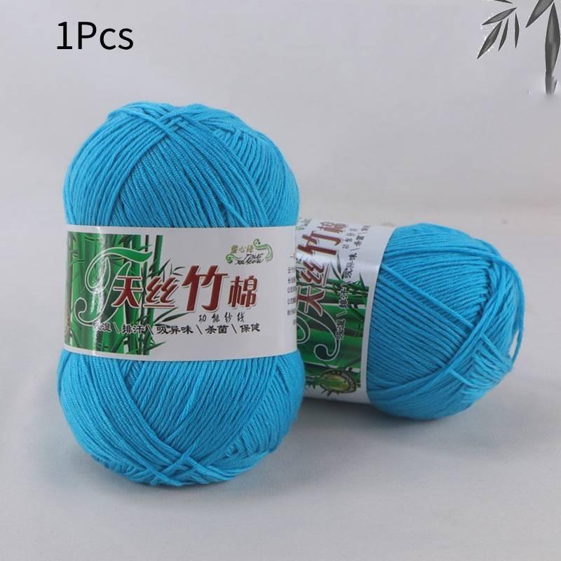 Fio de Tricô para Bebê de Algodão com Carvão de Bambu de Qualidade Premium Para Crochê e Tecelagem