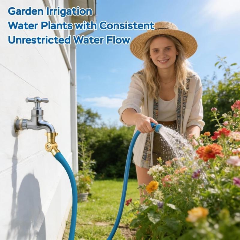 180 And 360 Degree Rotating Brass Garden Hose Adapter Swivel Connector Adjustable Faucet Fittings Easy to Install