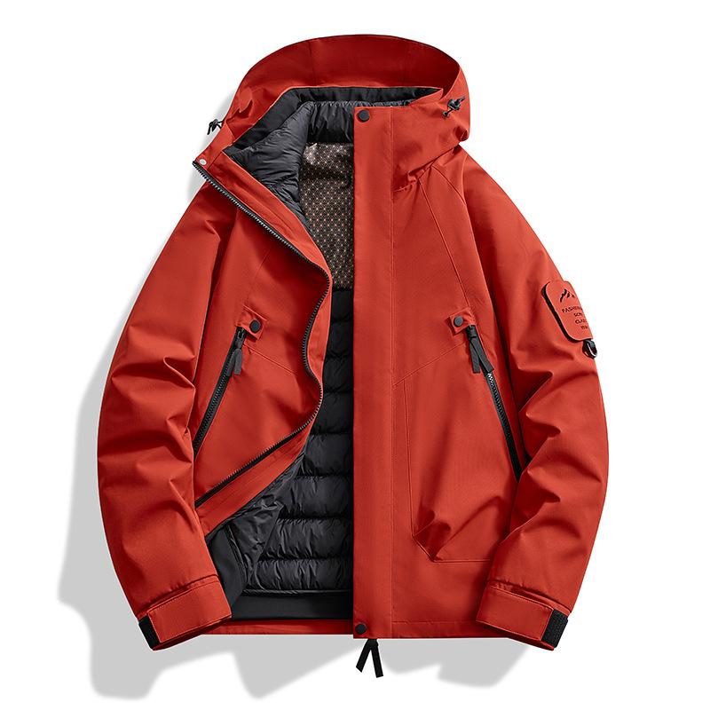 

Три в одном 90% пуховая подкладка для мужчин и женщин одного типа Hardshell куртка ветрозащитная водонепроницаемая теплая одежда для верховой езды 4XL