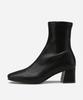 Salt And Chocolate Square Toe Stretch Sock Ankle Boots 412146001 (5.5Cm/3 Colors)