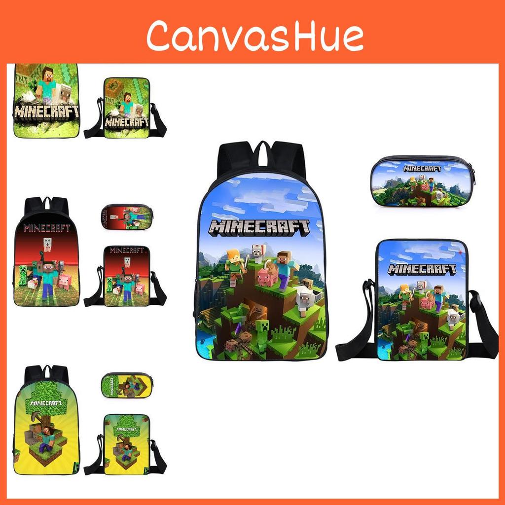 Minecraft Cartoon Game Character Printed Children Large Capacity Backpack