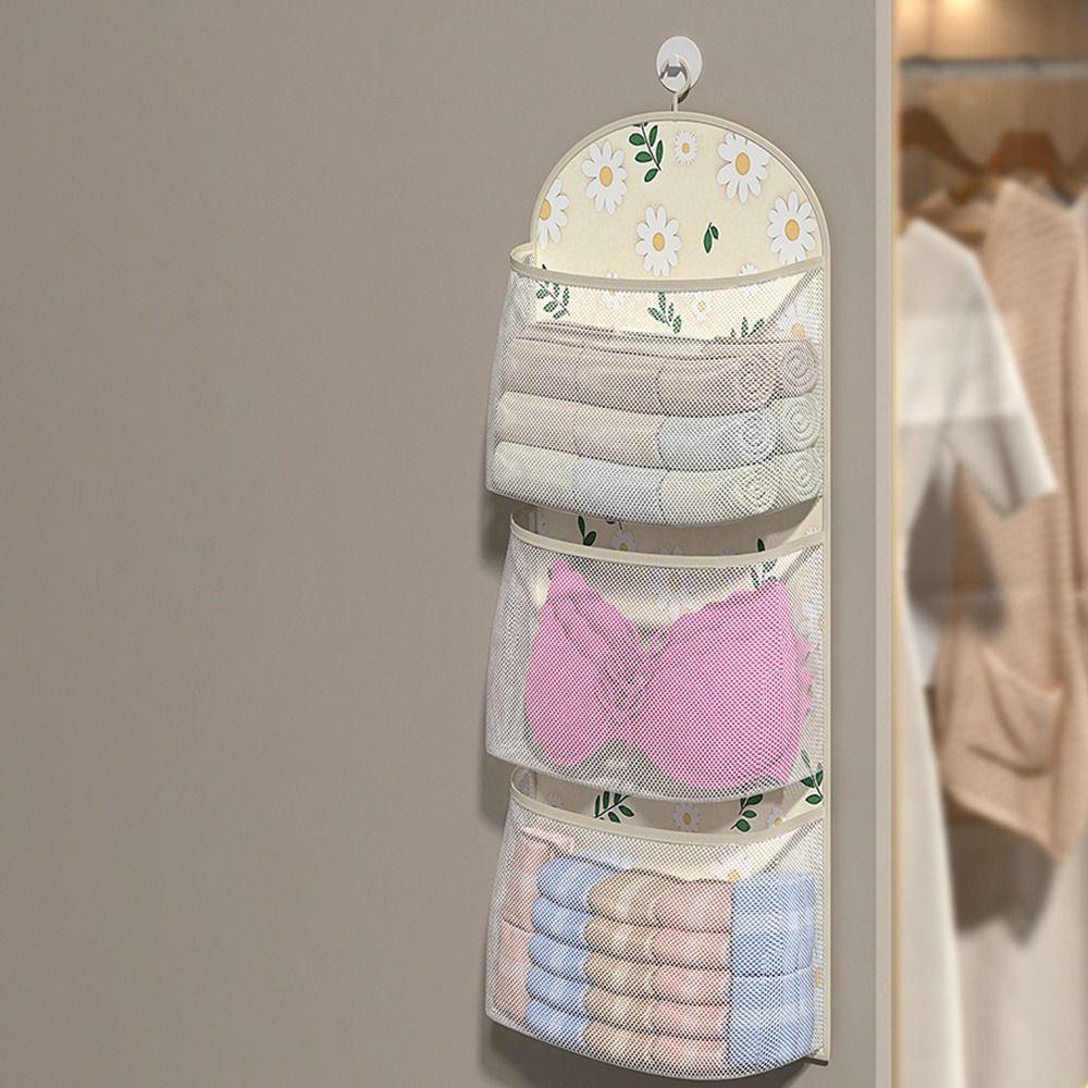 Large Capacity Storage Mesh Bag Garbage Bag Storage Artifact Breathable Mesh Sundry Mesh Bag With Clothes Hanger Reusable