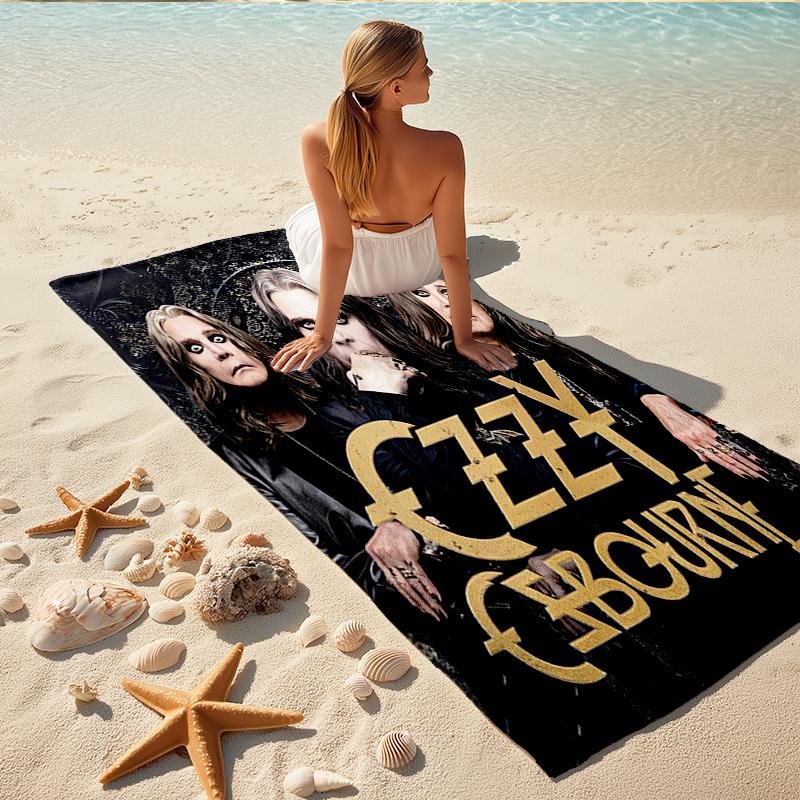 1Pc Ozzy Osbourne Dark Powerful Beach Towel, Quick Dry, Multi-Use for Beach Pool Gym Yoga Home Travel, Christmas, Halloween, Xmas Gift M92890