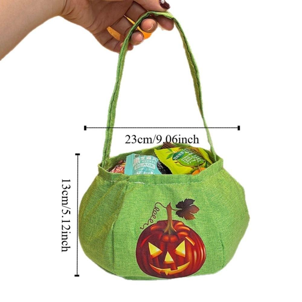 Funny Trick or Treat Bag Printing Pumpkin Handbag Portable Halloween Candy Bag  Party Supplies