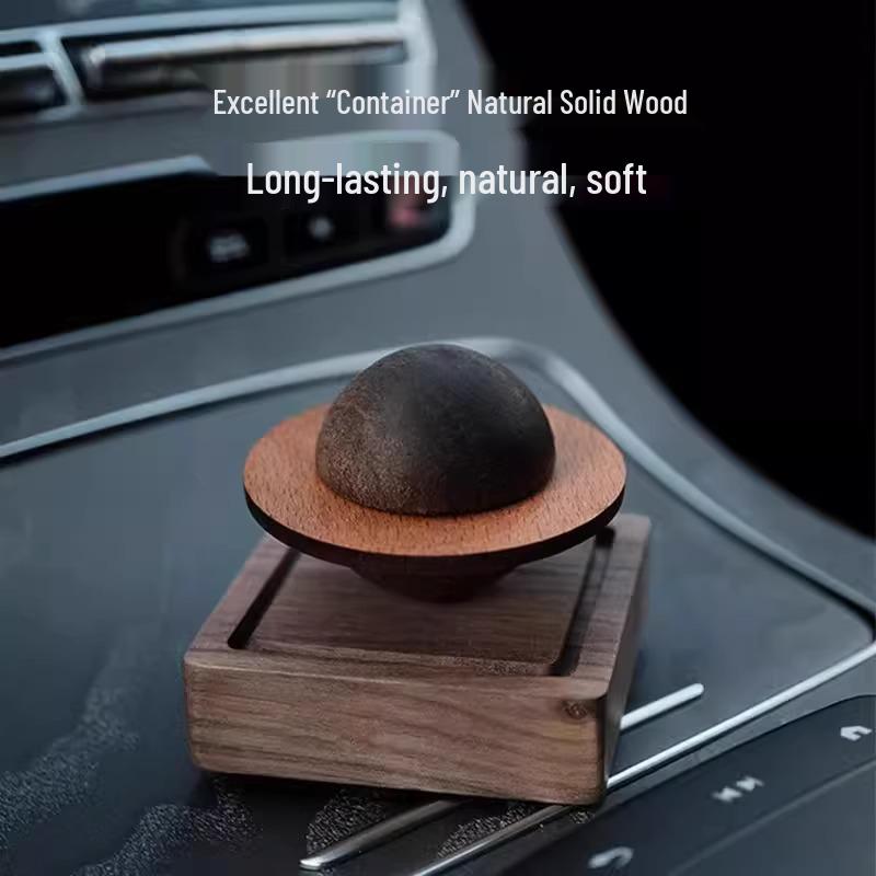 Aromatic Wood Planet Essential Oil Diffuser - Portable Stone Ornament for Home, Bedroom, and Car Aromatherapy.