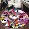 1PC Digital Circus Adventure Round Rug, Non-slip Chair Mat, Home Decor, Circle Carpet Perfect for Office, Bedroom, Living Room,Christmas gift