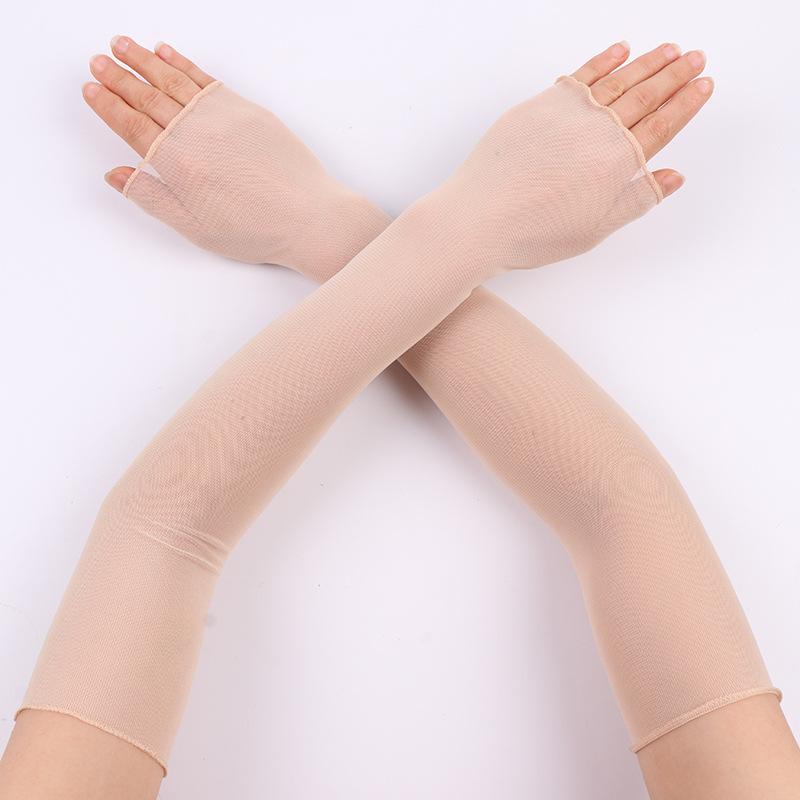 Sexy Hochelastische Dünne Spitze Mesh Strumpfhose Lange Fingerlose Damen Handschuhe Sommer Sonnenschutz Atmungsaktive Radsport Armstulpen