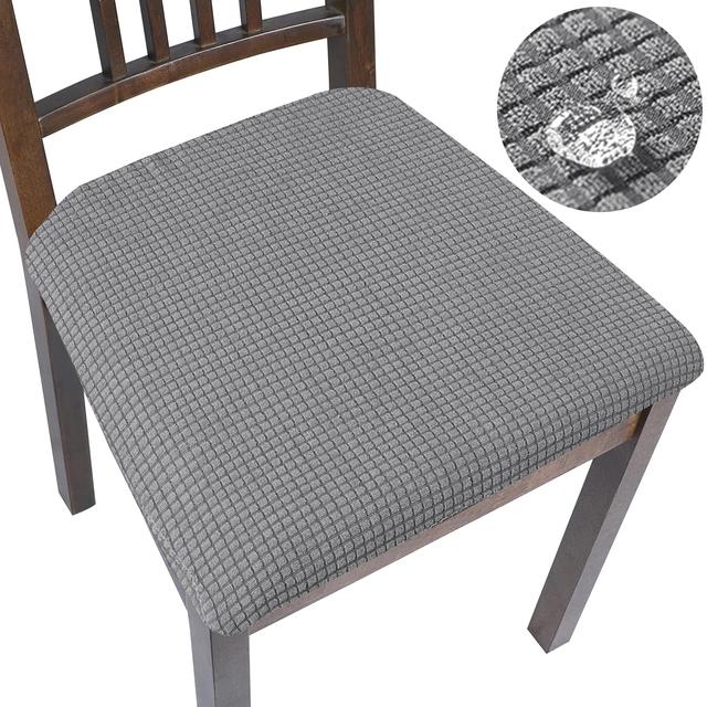 Waterproof Chair Cover Polar Fleece Stretch Cushion Dining Chair Cover Case Easy Install Furniture Protector 1 Pcs Home Decor