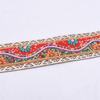 Bohemian Stretch Waist Belt Waistband with Ethnic Beads Accent Adjustable Wide Cinching Band for Dresses and Skirts