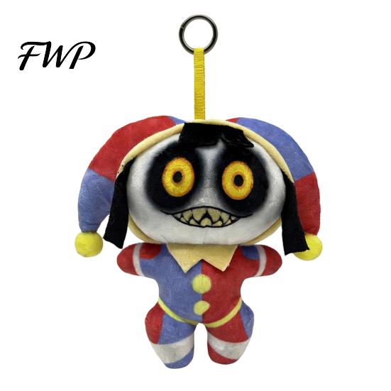 Plush Accessory for Pencil Case Clown Keychain Backpack Cute Stuffed Animal Keyring Soft Skin-friendly Mini Pendant Purse Charm Funny Gift Kids Women